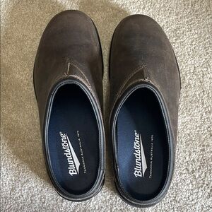 Blundstone Women's Dark Brown Slip-On Leather Clogs